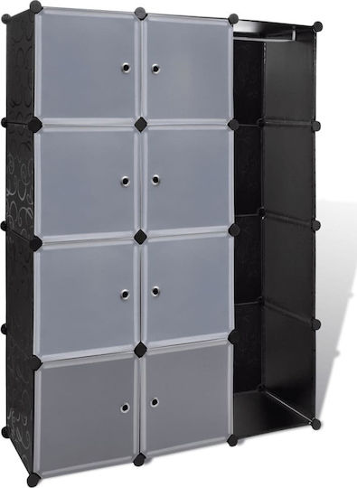 Dreifachtür Kleiderschrank Black and white 115x37x150cm