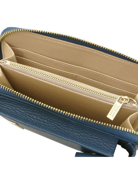 Leather Women's Shoulder Bag Blue