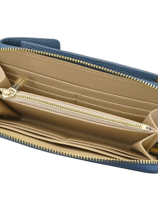 Leather Women's Shoulder Bag Blue