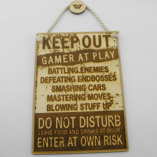 World Wood Ξύλινη Ταμπέλα “keep Out”