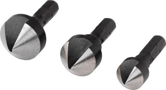 Wolfcraft Milling Cutters With Hexagonal Shank 6mm Cutter Set for Metal \ Wood \ Plastic 6mm 3pcs