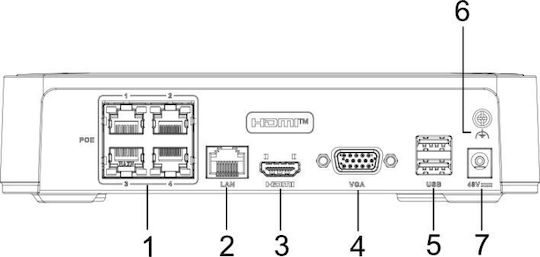 Hikvision Hilook Nvr Nvr-104h-d/4p Std D 4 Poe Channels 6 Mp 40 Mbps