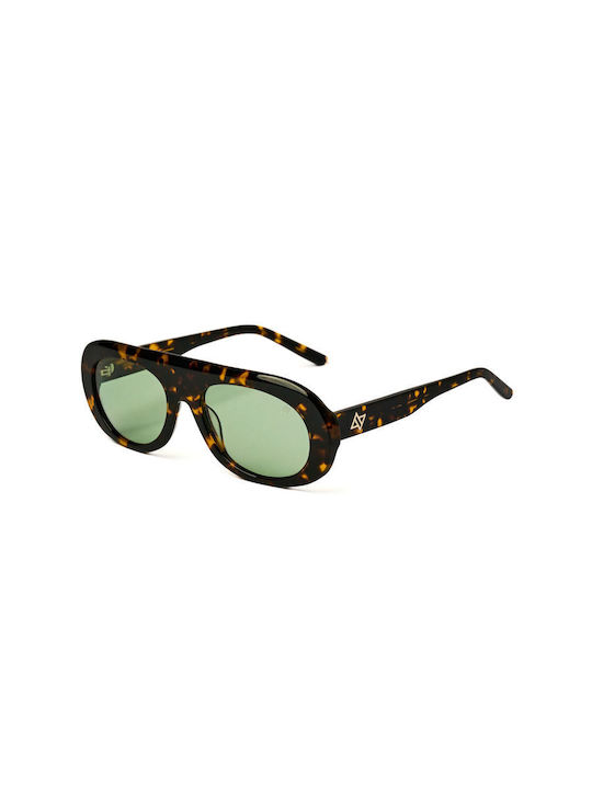 AV Sunglasses Lexi Unisex Sunglasses With Brown Horn-Rimmed Frame And Brown Lens