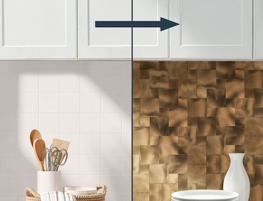 Autocolant Decorativ Plăci De Faianță 4 Bucăți 25x25 Cm Douceur d'Intérieur