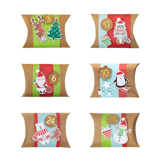 Advent Calendar Christmas Pillows DIY Χάρτινο