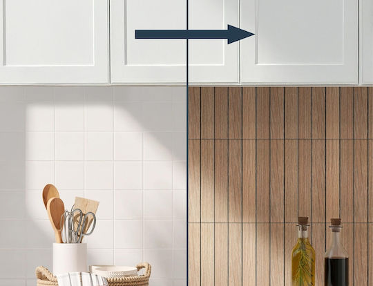 Decorative Wall Sticker Tiles 4 Pieces 25x25cm Douceur d'Intérieur