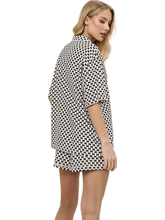 Aruelle Aruelle Damen Schlafanzug & Pyjamas Sommer Schwarz