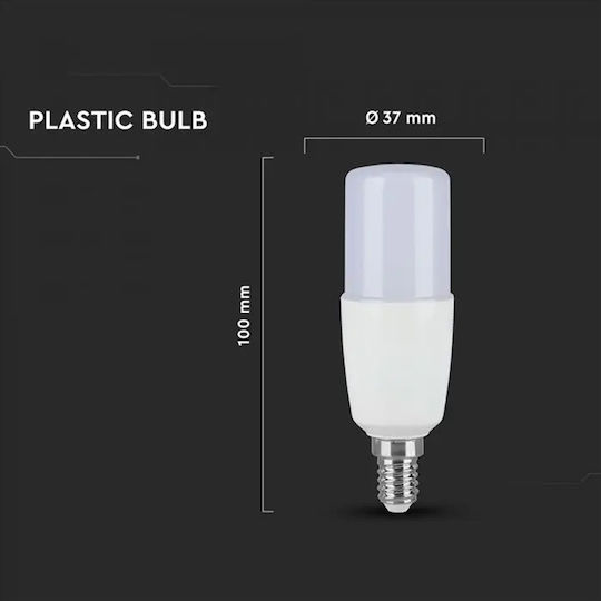 V-TAC LED Bulb 7.5W 100mm for Socket E14 and Shape T37 Warm White 660lm