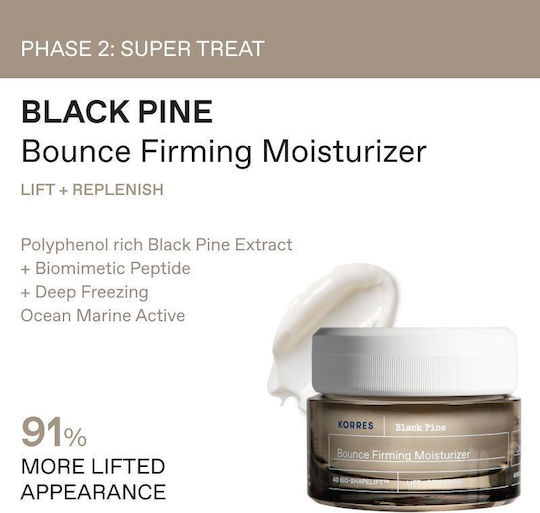 Korres Black Pine Skin Care Set for Moisturizing & Firming 4 Pieces