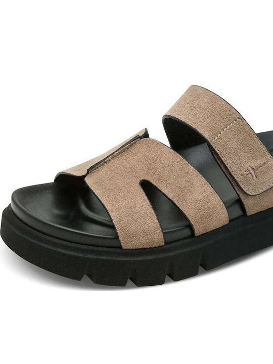 Sommer Damenplattformen im Stil Braun Pantoffeln