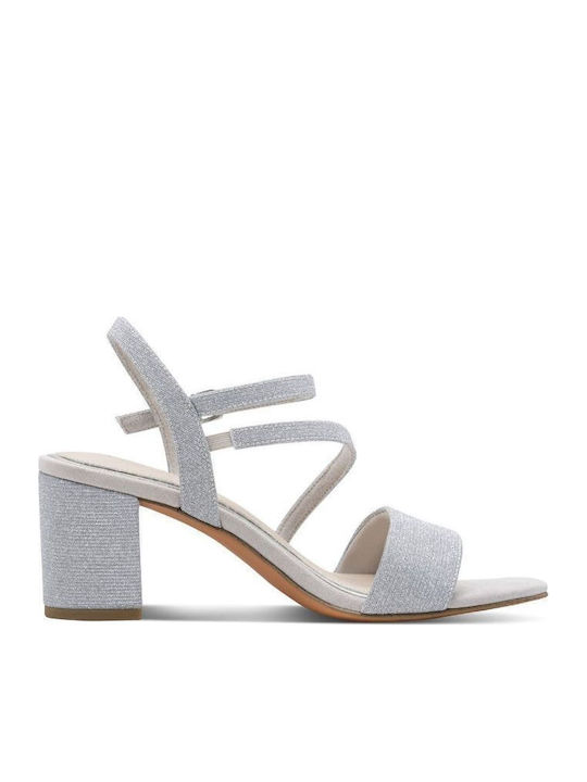 Damen Sandalen Anatomisch mit Strass Silber