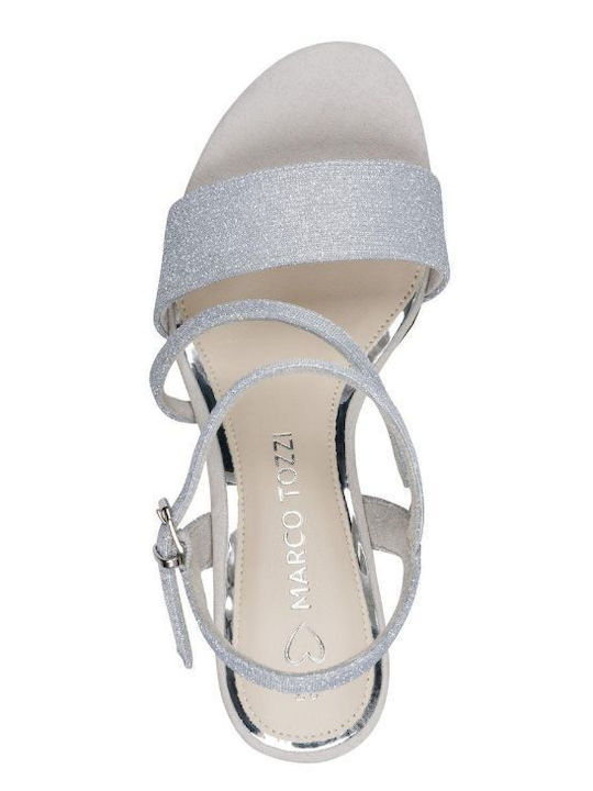 Damen Sandalen Anatomisch mit Strass Silber