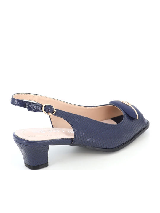 Blau Pumps mit Riemen Größe 41/1955-57