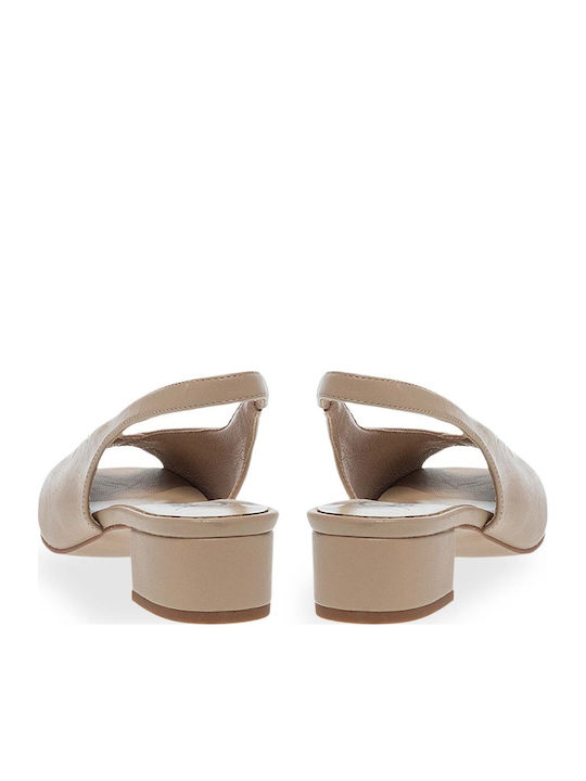 Heels with Strap Beige