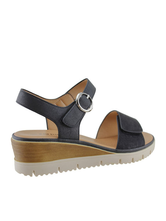 Sommer Damenplattformen Schwarze G-45308-F11