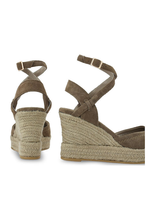 Sommer Damenplattformen Im Stil Braune Espadrilles