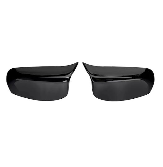 Капаци За Огледала Batman Стил Двойна Бъбрек Подходящи За BMW 5 Series E60 E61 2003-2009 Черен Гланц
