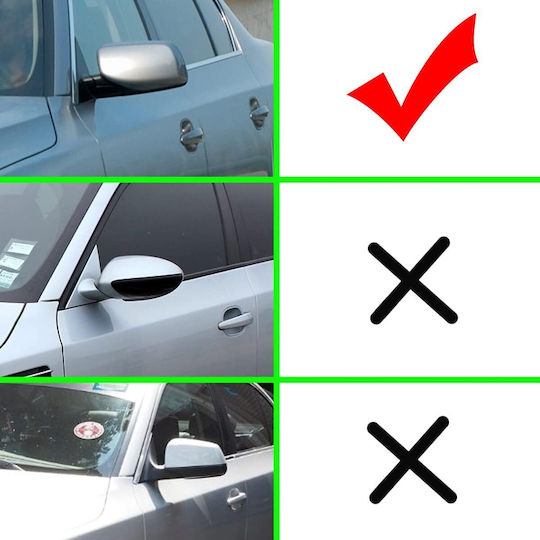 Двойни Капаци За Огледала Kidney M Batman Стил Подходящи За Bmw 5 Series E60 E61 2003-2009 Черен Гланц