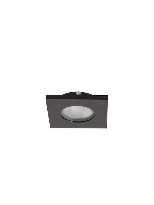 Lagos Schwarzer Quadratischer Einbaustrahler IP65 LP-440/1RS BK
