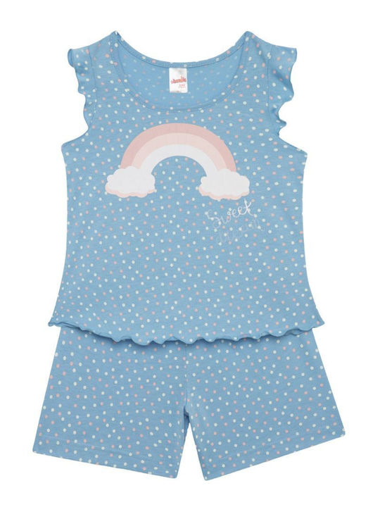 Minerva Kids Summer Nightwear Light Blue Magical Dream