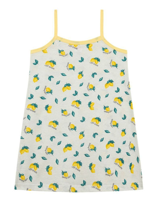 Minerva Kids Nightdress Summer Gray Lemons