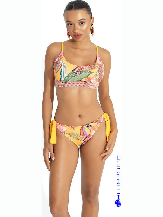 Top Bikini Sports Bra Floral Yellow