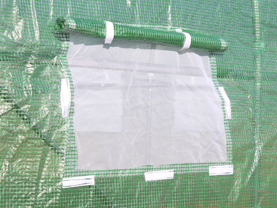 Seră De Grădină Tip Tunel Ramă Metalică 400x800cm Verde 32mp