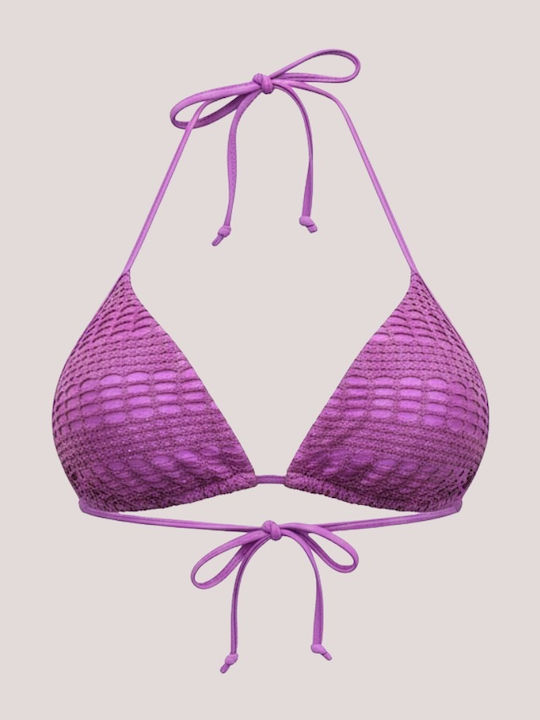 Set Bikini 3 Τεμαχίων Τριγωνάκι Push Up Μωβ