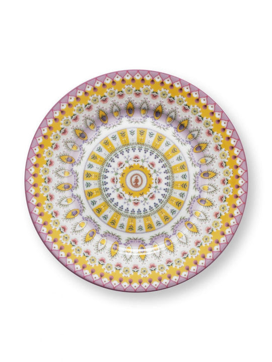 PiP Studio Εταζέρα από Πορσελάνη Κίτρινη Ø17cm Π21xΜ26.5cm