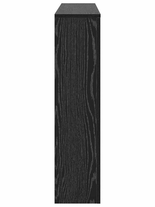 vidaXL Radiator Cover Made of Particleboard Black 149x20x82cm