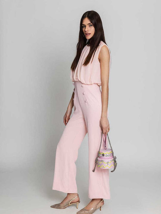 Damenteilose Ärmellose Jumpsuit Rosa
