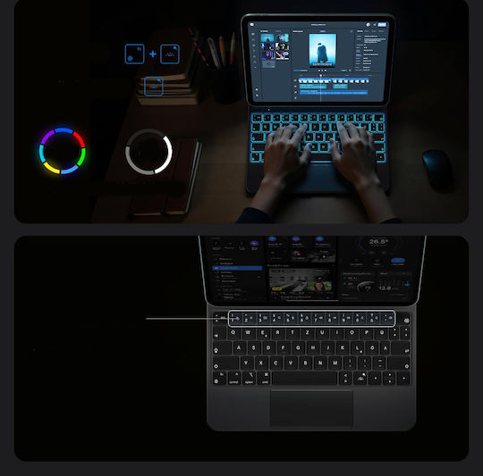 Θήκη Πληκτρολόγιο Ipad 10ης Γενιάς 10 9″ Hou Mf-10 Bluetooth Touchpad Qwertz