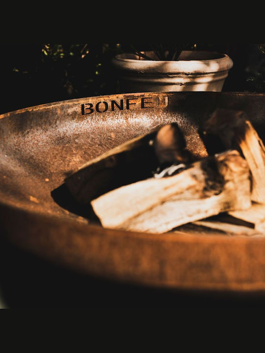Bonfeu Outdoor Metal Fireplace Brown 60x60x17cm