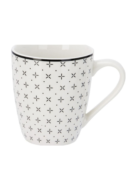Excellent Houseware Geschirrset aus Porzellan Weiß 16Stück