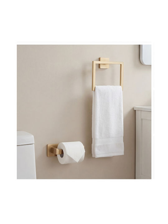 Naron Wall Mounted Bathroom Accessory Set Inox Gold 5 Pieces