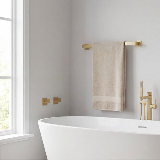 Naron Wall Mounted Bathroom Accessory Set Inox Gold 5 Pieces