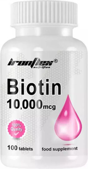Ironflex Nutrition Biotin Βιταμίνη για τα Μαλλιά, τo Δέρμα & τα Νύχια 10mg 120 ταμπλέτες