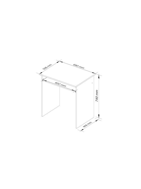 Birou Pentru Copii Alb 68x51x74cm