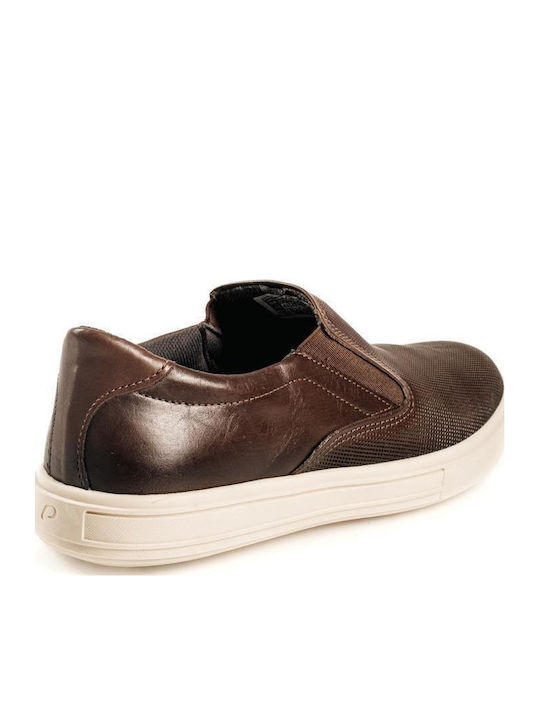 Leder Herren Slip-Ons Braun