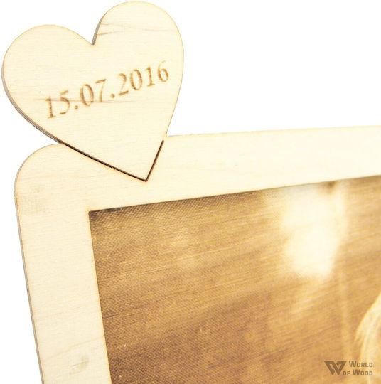 World of Wood Κορνίζα Ξύλινη με Μπεζ Πλαίσιο