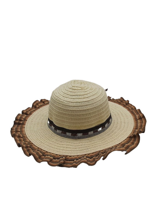 Brims and Trims Women's Wicker Hat Ecru
