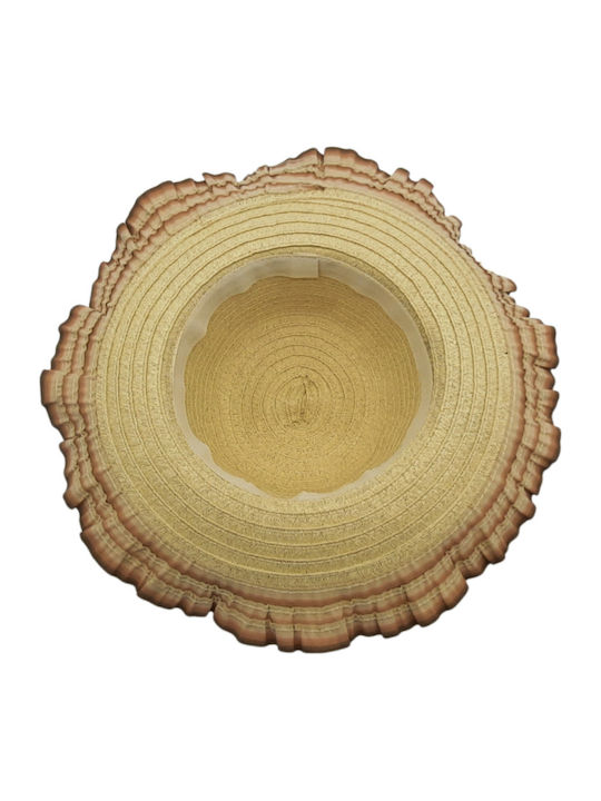 Brims and Trims Γυναικείο Ψάθινο Καπέλο Μπεζ