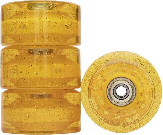 Impala Light Up Quad Wheels 4pk 62mm Gold