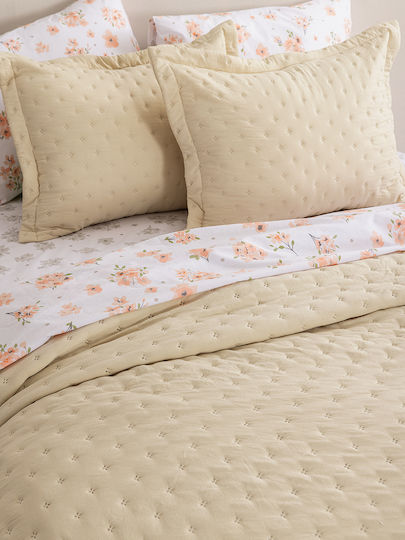 Palamaiki Nico Set Paturi & Cuverturi Pat Superdublu Microfibra Bej 220x240cm
