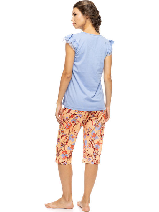Pink Label Sommerliches Damen-Schlafanzug-Set Tropical Flower