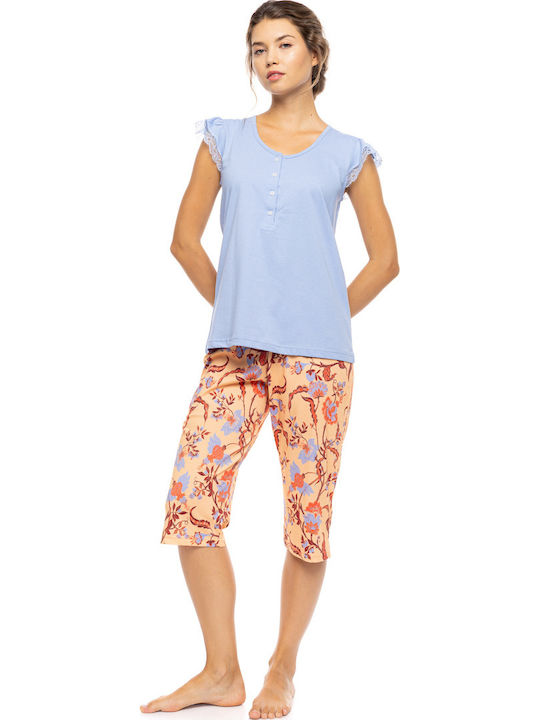 Pink Label Sommerliches Damen-Schlafanzug-Set Tropical Flower