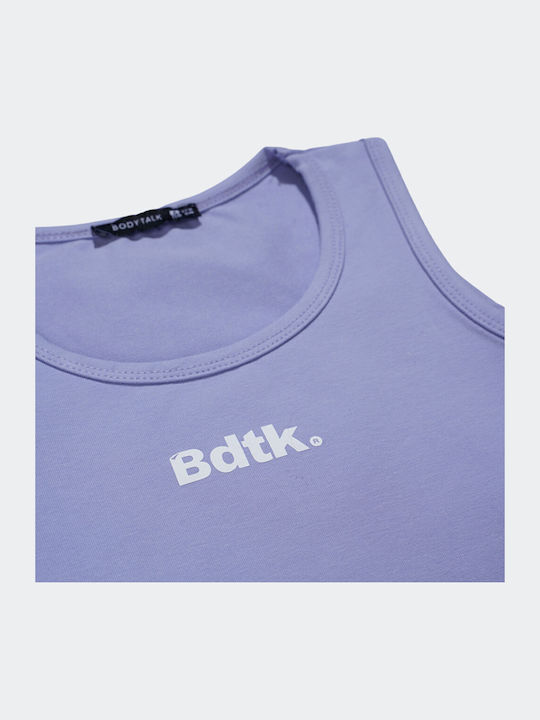 Kids Crop Top Sleeveless Purple