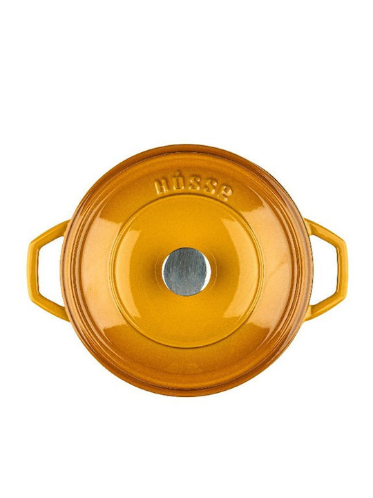 Hosse Deep Cast Iron Pot 9cm Yellow
