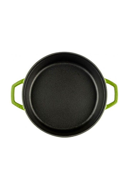Hosse Deep Cast Iron Pot 3.15lt / 26cm Green