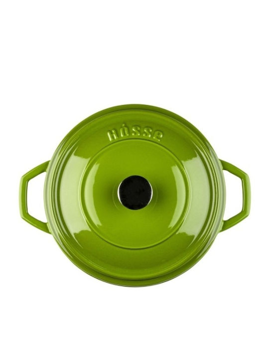 Hosse Deep Cast Iron Pot 4.4l 24cm Green